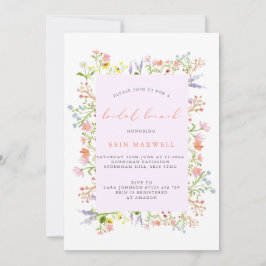 Convite Pastel Rustic Frame Bridal Brunch