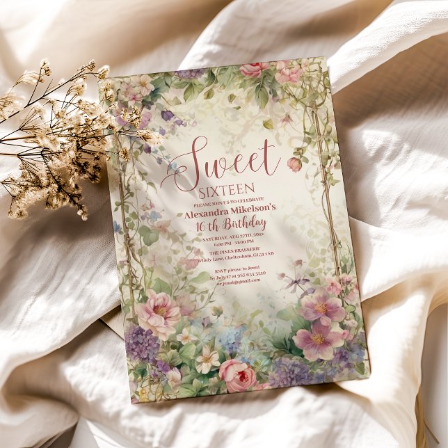 Convite Pastel Selvagens Romântico 16 (Criador carregado)