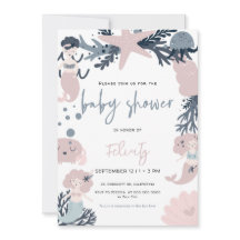 Pastel Sereia Sob O Chá de fraldas Do Mar