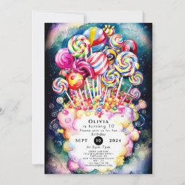Convite Pastel Sprinkle Candyland Aniversário