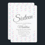 Convite Pastel Sprinkles Party Sweet 16 Quince<br><div class="desc">Doce 16 Convites de Aniversário apresenta um padrão de aspersores. Projetado por Dream Big Digital Design</div>