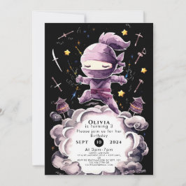 Convite Pastel Spy Ninja Birthday