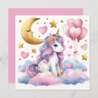 Convite Pastel Unicorn