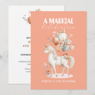 Convite Pastel Unicorn Aniversário