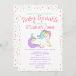Convite Pastel Unicorn Baby Sprinkle