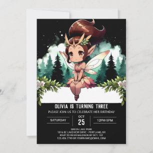 Convite Pastel Whimsy Fairy Birthday