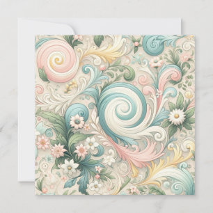 Convite Pastel Whimsy Swirls: Um Sonho de Dia de Cottageco