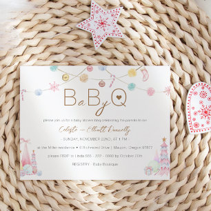 Convite Pastel Winter Wonderland Baby-Q CHURRASCO