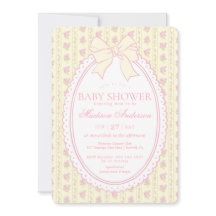 Pastel Yellow Vintage Fancy Floral Baby Shower