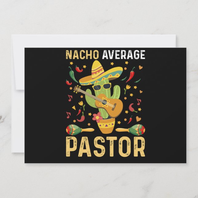 Convite Pastor Médio Nacho Líder Religioso Cinco De Maio (Frente)