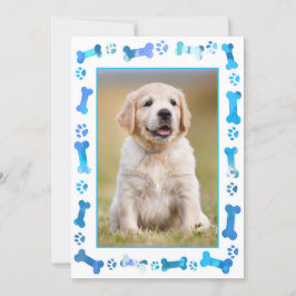 Convite Pata Azul Imprime Novo Chá Pet Dog Puppy