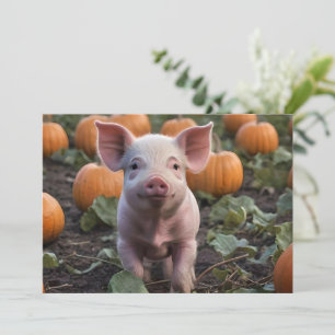 Convite **"Patch da Alegria: Um Feliz Porco de Bebê entre 