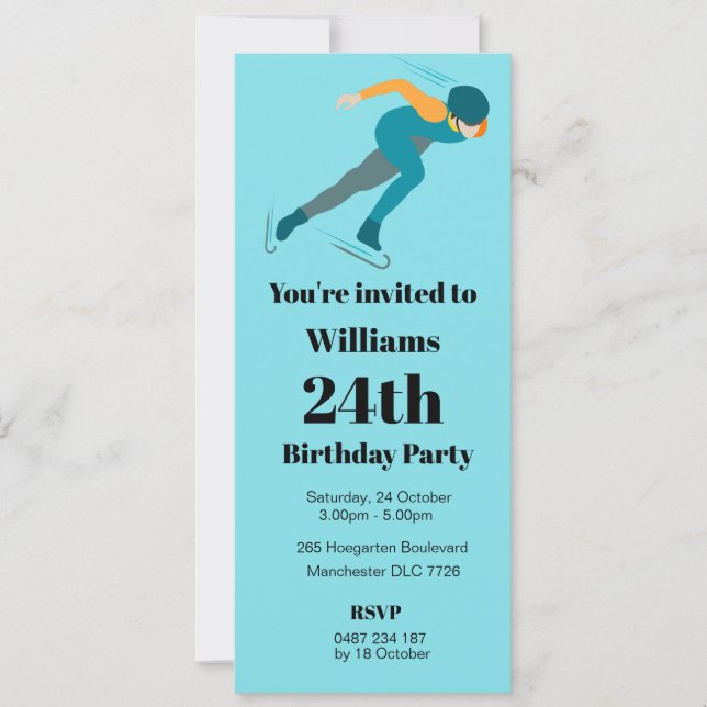 Convite Patinação de velocidade (Frente)