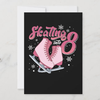 Convite Patinação no Gelo Menina de 8 Anos de Idade