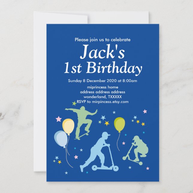 Convite Patinetes, Bikes, skates, passear por cima (Frente)