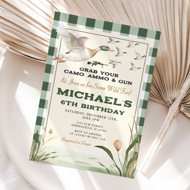 Convite Pato caçando Agarre Sua Arma Brincadeira (Criador carregado)
