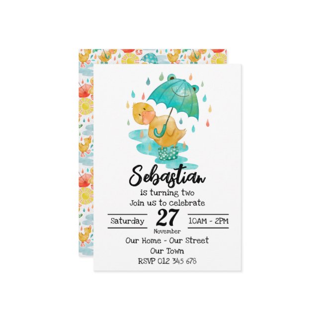 Convite Pato da Poça Penny (Frente/Verso In Situ)