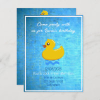 pato de borracha amarelo - festa de piscina de ani