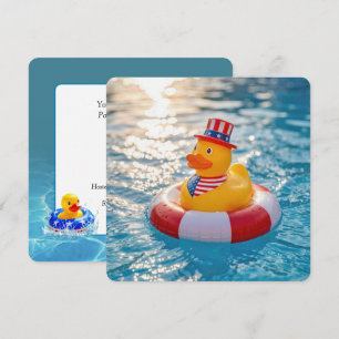 Convite Pato de Borracha Amarelo Patriótico Festa na Pisci
