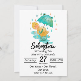 Convite Pato Penny Puddle