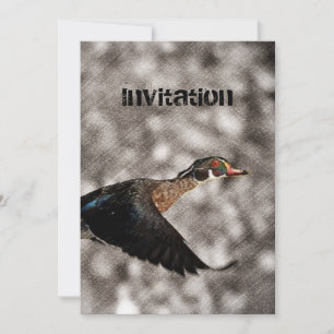 Convite Pato primitivo de madeira de aves aquáticas do Pa