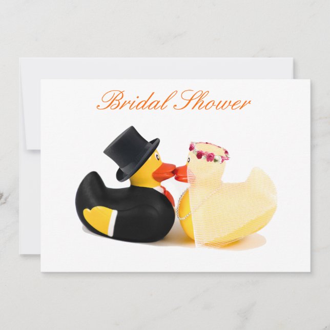 Convite Patos de casamento 4 - Chá de noiva (Frente)