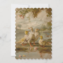 Convite Patos - Formato do convite: 12,7 cm x 17,8 cm