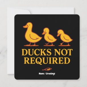 Convite Patos Não São Necessários Arte de Pato Minimalis