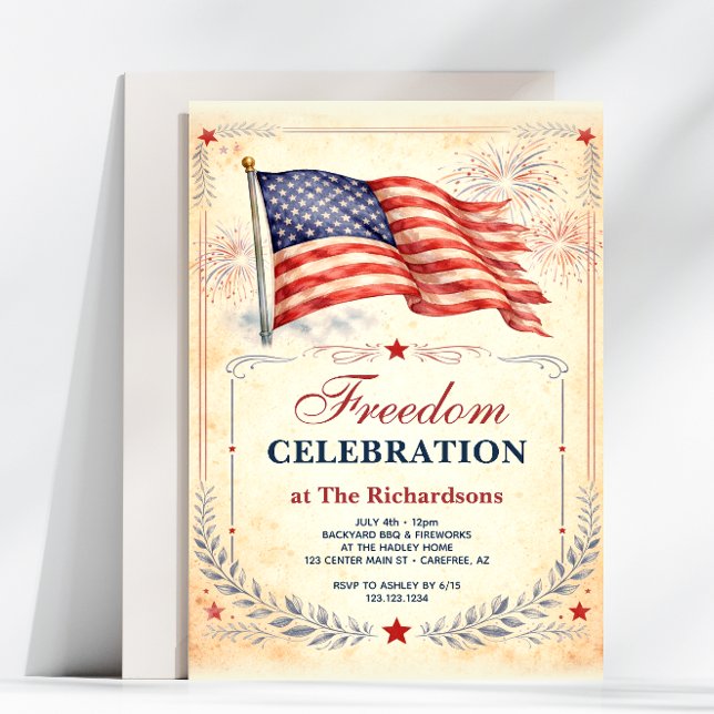 Convite Patriotic America's 250th Freedom Celebration (Criador carregado)
