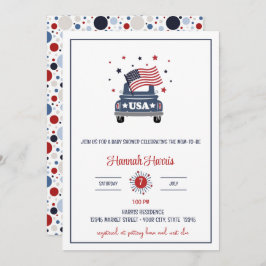 Convite Patriotic Baby Shower Invitation