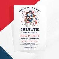 Patriotic Bulldog Woody Feliz 4 de julho