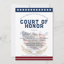Convite Patriotic Court of Honor Invitation