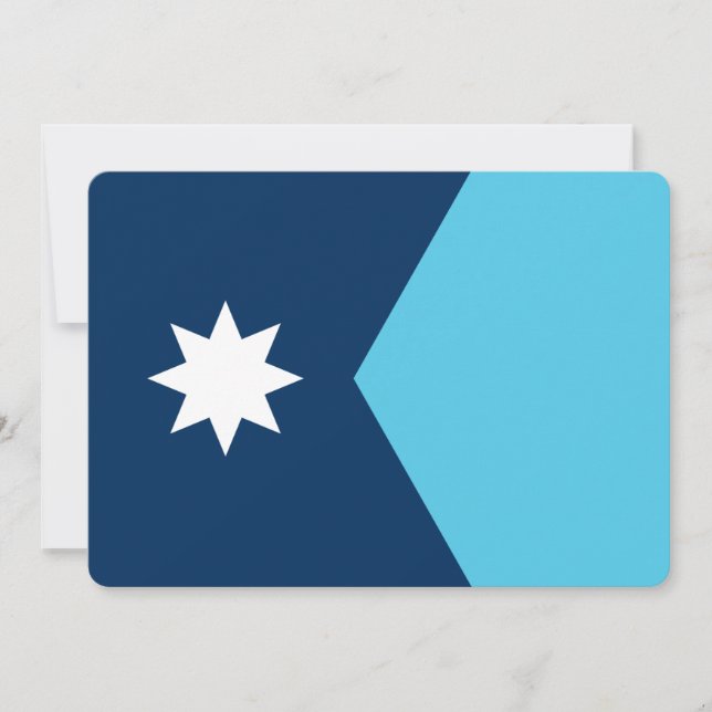 Convite Patriotic  invitations with Flag of Minnesota (Frente)