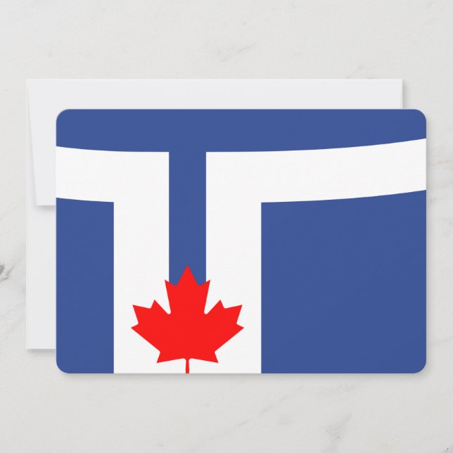 Convite Patriotic  invitations with Flag of Toronto (Frente)