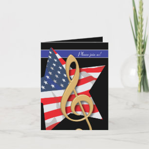 Convite Patriotic Music Invitation