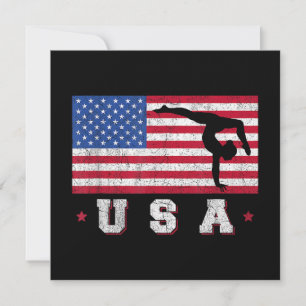 Convite Patriotic Sports Gift American Flag Girls Gymn