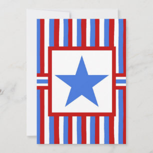 Convite patriótico americano da arte popular