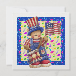 Convite Patriótico - Dia 4 de julho - Dia da Independência