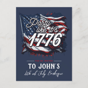 Convite Patriótico "Partido Como É 1776"