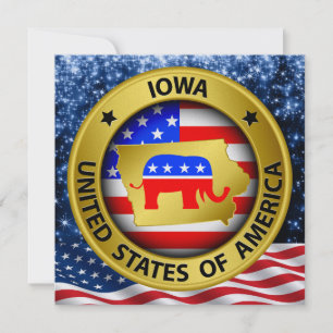 Convite Patriótico Republicano de Iowa - srf