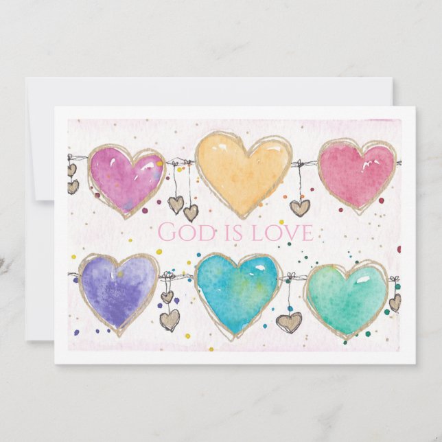 Convite Patterned Hearts Valentine Notecard Invitation  (Frente)