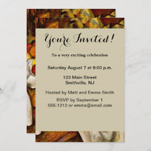 Convite Paul Cezanne Apple Orangismo Impressionismo