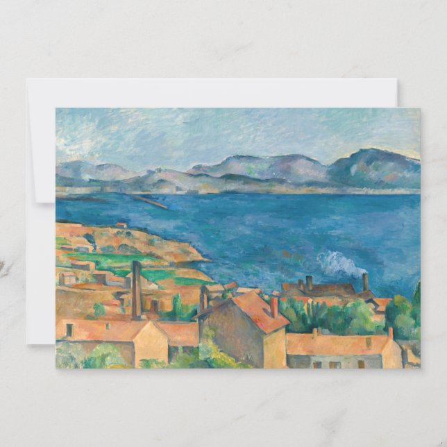 Convite Paul Cezanne - Baía de Marselha, Vista de Estaque (Frente)