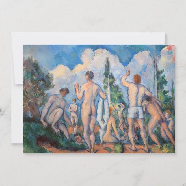 Convite Paul Cezanne - Bathers (Frente)