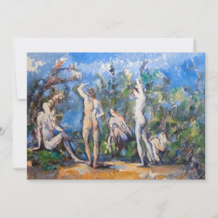 Convite Paul Cezanne - Cinco Banhistas