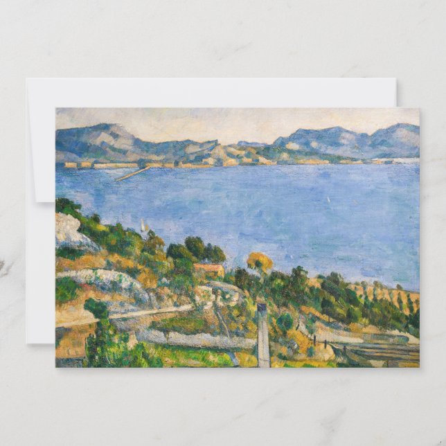 Convite Paul Cezanne - Golfo de Marselha visto de Estaque (Frente)