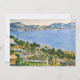 Convite Paul Cezanne - Golfo de Marselha visto de Estaque