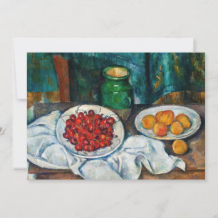 Convite Paul Cezanne - Natureza Morta com Cerejas e Pêsseg