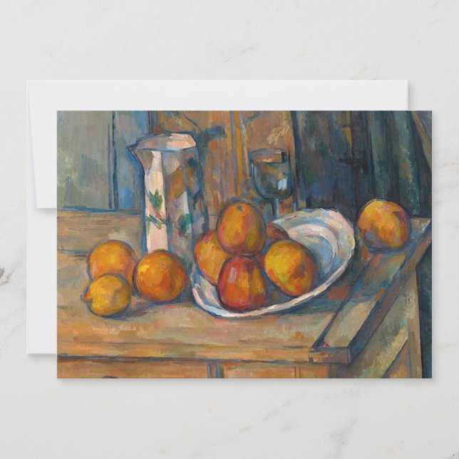 Convite Paul Cezanne - Natureza Morta com Jarro de Leite e (Frente)