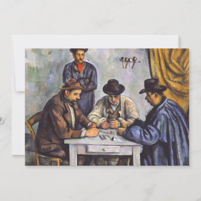 Convite Paul Cezanne - Os Jogadores de Cartas (Frente)